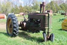 JD A Tractor - Styled w/Nearly New 13.6x38 Rear Tires - SN 492118 (1940) - Not Running