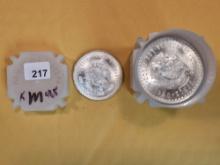 ** FULL ROLL ** Brilliant Uncirculated 1948 Mexico silver five pesos