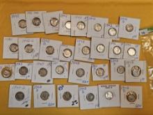 Thirty silver Mercury Dimes