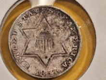 1854 Three Cent Silver Trime