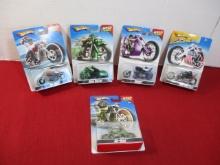 Hot Wheels Die Cast Speed Cycles-Lot of 5