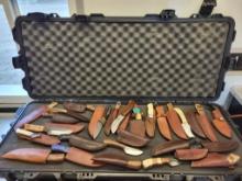 (25) Hunting Knives W/ Sheaths And Carrying Case