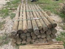 4 to 5in by 7ft Treated Wooden Fence Post