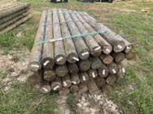 4 to 5in by 7ft Treated Wooden Fence Post