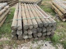 4 to 5in by 7ft Treated Wooden Fence Post