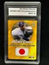 2012 Rookie Phenoms Shohei Ohtani (pitching Front) Mint 10