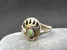 Sterling Silver Claw Turquoise ring 2.30 Grams Size 5