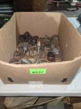 Box of Antique Wood Wheeled Casters. All one Money.