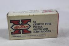 Vintage 1970's western box of 25 auto 50gr FMJ. Count 50.