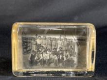 Solid glass paper w/ picture from 1907