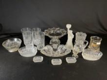 assortment of clear glass -see photo's-
