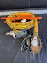 Electric Drill and Trouble Light