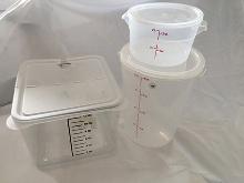 12 Qt., 8 Qt. & 2 Qt. Food Storage Containers