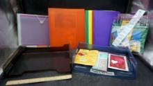 Plastic Trays, Folders, Pipe Cleaners, Pencils, School Supplies