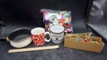Pot, Mugs, Butterflies & Magnetic Toys