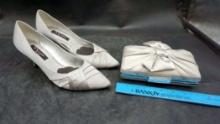 Silver Nina Shoes & Clutch