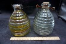 2 - Decorative Glass Jars