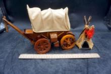 Wooden Covered Wagon & Teepee
