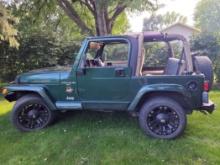 2001 Forest Green Jeep Tj Wrangler Saraha Edition