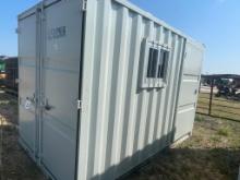 7x12 Storage Container with side door & Window