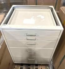 5 Drawer Metal Base Cabinet - 35.25 in x 21 5/8 in x 24 in - Qty. 8x Money - New