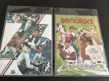 1970's Orioles and Senators Baseball Programs