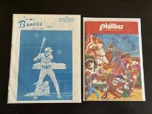 1970's Phillies and Braves Baseball Programs