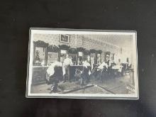 c.1900 Antique Barbershop Photograph