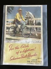 Schwinn Bicycles 1941 Catalog Featuring Hollywood Movie Stars