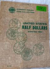 United States Half Dollar Collector Coin Book With Coins