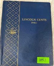 Lincoln Cents Collector Coin Book With Coins