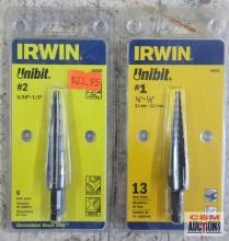 Irwin 10231 Unibit #1 1/8" - 1/2", 13 Hole Sizes Irwin 10232 Unibit #2, 3/16" - 1/2", 6 Hole Sizes