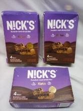 3 Packs of 4 Triple Choklad NICKS Swedish-style Keto Snack Bars