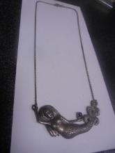Ladies Sterling Silver Mermaid Necklace