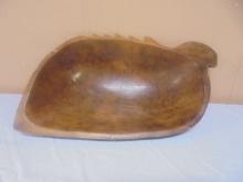 Vintage Carved Wooden Bowl
