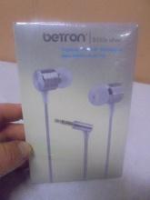 Brand New Pair of Betron B55OS Silver Earbuds