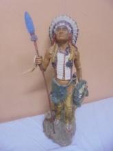 Large Indian Chief Statue