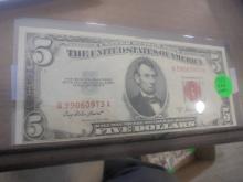 1953 Five Dollar Red Seal Note