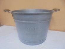 Cold Beer Metal Double Handled Tub