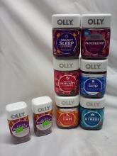 8Pc OLLY Lot- 3 Immunity, 1 Sleep, 1 Elderberry, 1 Hair, 1 Skin, 1 Stress