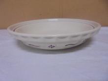 Longaberger Pottery Woven Traditions Red Pie Plate
