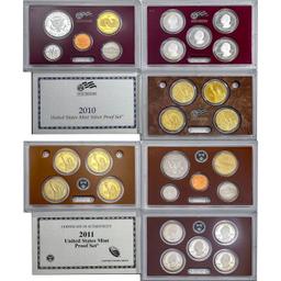 2010-2011 Silver and Clad US Proof Sets [28 Coins]
