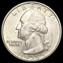 1935-S Washington Silver Quarter CLOSELY UNCIRCULA