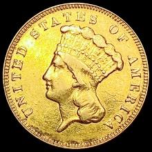 1878 $3 Gold Piece NEARLY UNCIRCULATED
