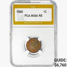 1880 Indian Head Cent PGA MS66 RB