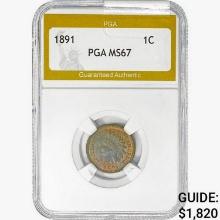 1891 Indian Head Cent PGA MS67