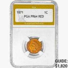 1871 Indian Head Cent PGA PR64 RED