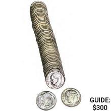 1963 Roll of 1963 BU Roosevelt Dimes [50 Coins]