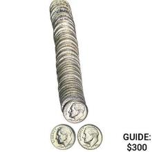 1964 1964 BU Roosevelt Dime Roll [50 Coins]