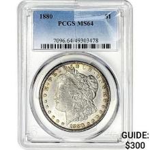 1880 Morgan Silver Dollar PCGS MS64